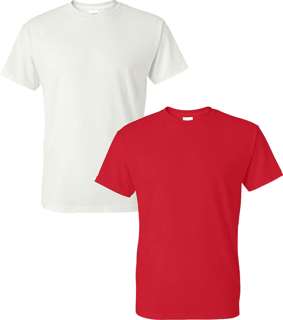 T-shirt G800 158,8 g blanc rouge coupe ample XX-Large - 2