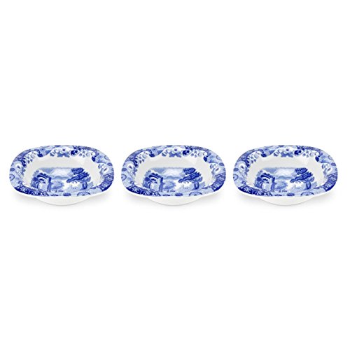 Spode Blue Italian Collection Dip Dishes | Set Of 3 Mini Dipping Bowls For Serving Sauces And Side Dishes | Made Of Fine Porcelain | Dishwasher And Microwave Safe | Blue/White #TOP22