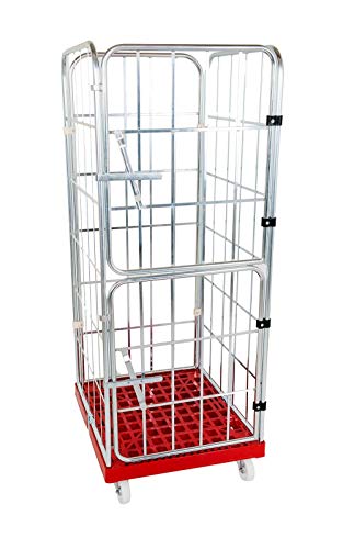Rollbehälter 1650 mm 4-seitig verzinkt mit zweiteiliger Tür