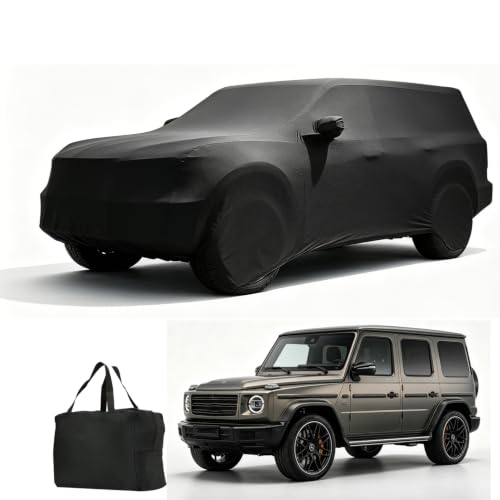 Image of Indoor Car Cover Custom Fit for Mercedes-Benz G 550 /AMG G63 Luxurious Soft Stretch Satin Car Cover Breathable Dust-Proof for Underground Garage, Car Show