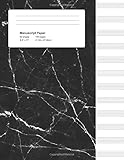 Manuscript Paper: Black Marble, Blank Sheet Music Notebook (Gifts for Music Lovers)