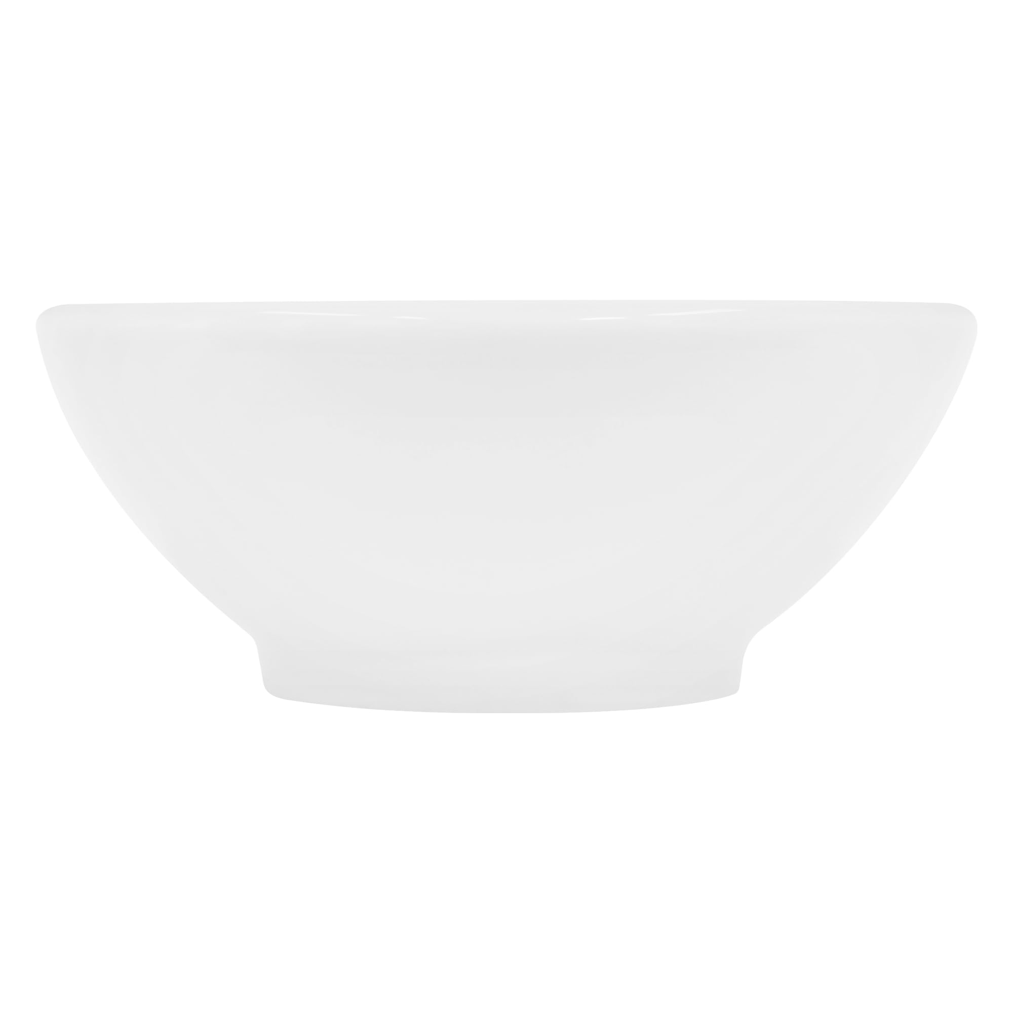 LuxeBath Waschbecken Keramik, Weiß, Ø 420x170 mm rund mit Ablaufgarnitur Weiß, Aufsatzwaschbecken mit Überlauf, Aufsatzbecken Aufsatzwaschtisch Waschschale Waschplatz Handwaschbecken für Badezimmer