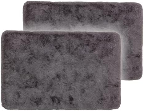 Schöner Wohnen Kollektion Dywanik łazienkowy 60 x 90 cm, zestaw 2 sztuk  bardzo puszysty mata łazienkowa biała  dekoracyjna mata łazienkowa nadaje się do prania i antypoślizgowy