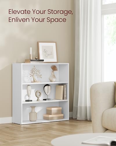 Image of VASAGLE CUSTOS Collection - Bookshelf, 3-Tier Bookcase, Book Shelf, Open Storage Shelf, 9.4 x 31.5 x 32 Inches, for Living Room, Home Office, Dinning Room, Cloud White ULBC173T14