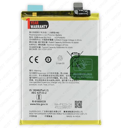 Image of BLP923 for Oppo A97 5G; Oppo A77; Oppo A77s; Oppo A77 4G; Oppo K10 5G; Realme C51; Realme C51s; Oneplus Nord N20 SE with 1 Year Warranty* (Celestial Black, CPH2337)
