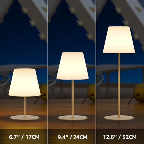 Image of uuffoo 2 Pcs Mini Touch Shower Lamps Waterproof with 2-Step Warm White