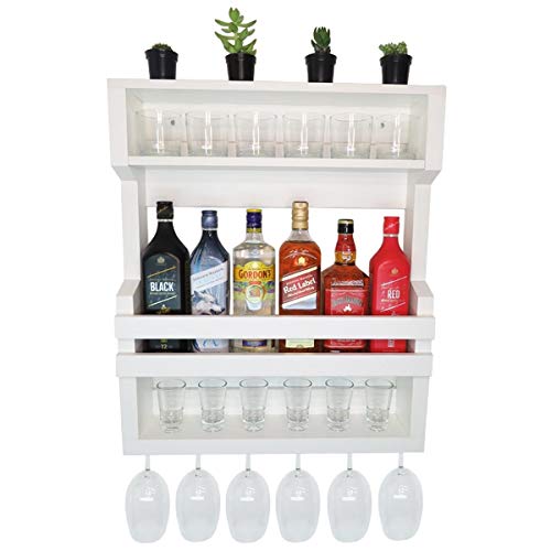 Bar Adega Speyside em MDF Branco de Parede