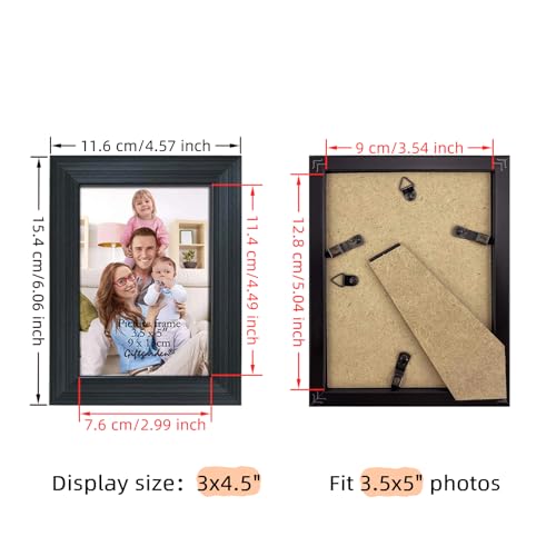 Image of Giftgarden 12 Packs 3.5x5 Black Picture Frame Set for Desktop Display and Wall Mounting Indoor Decor