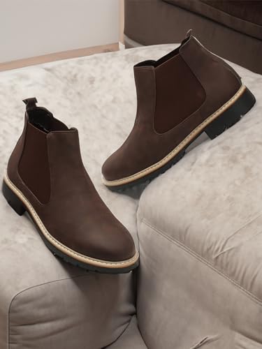 Image of Carlton London Men's Classic Suede Slip On Chelsea Ankle Boots