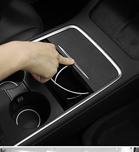 Pegatina decorativa premium de titanio para consola de Tesla Model 3 y Y 3