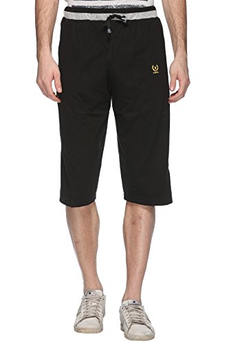 Image of Mack Jonney Gray Cotton Blended Capri for Men-C8-01-P