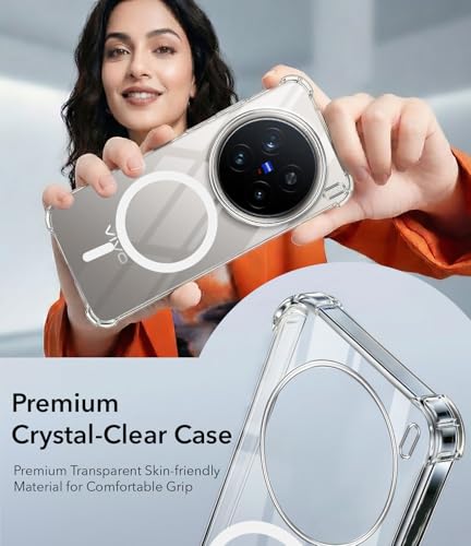 Image of Jkobi Shockproof Crystal-Clear Back Cover for Vivo X200 Pro (Magsafe Wireless Support | Drop & Camera Protection | Hard Polycarbonate)