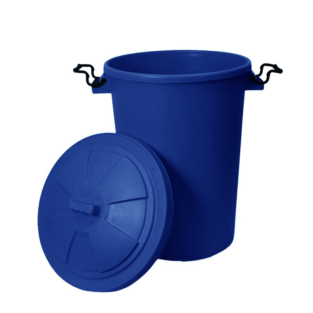 M1SS Blue 50L Clip Lock Lid Bin, 26L,42L,75L Flexi Tub with Medium Seed Starter tray and Small Mixing Tray Garden Home Construction Sites Storage Containers Kids Sand Pool Household (50L Bin)