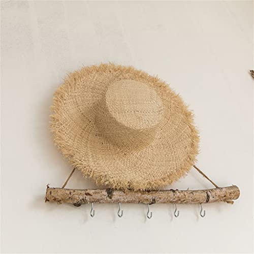 Chapeau de raffia contre les coups de soleil style panama à large bord - 5