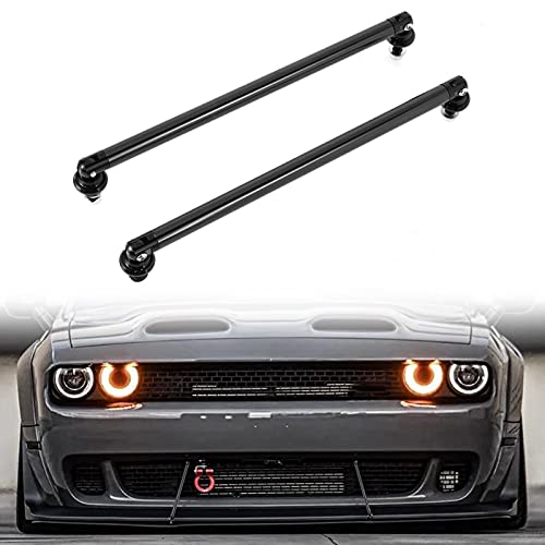Front Splitter Support Rods, AUXMART Adjustable Bumper Lip Splitter Diffuser Strut Rod Tie Support Bars 200MM Fit Most Vehicles, Pack of 2, Black