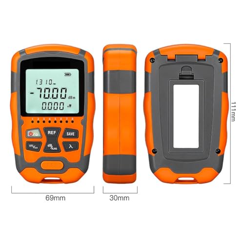 POFET Glasfaserkabeltester Tragbarer Glasfaser-Leistungsmesser FC/SC/ST Universeller Schnittstellen-Fasertester Eingebauter visueller 2-MW-Fehlerorter (OPM&VFL)
