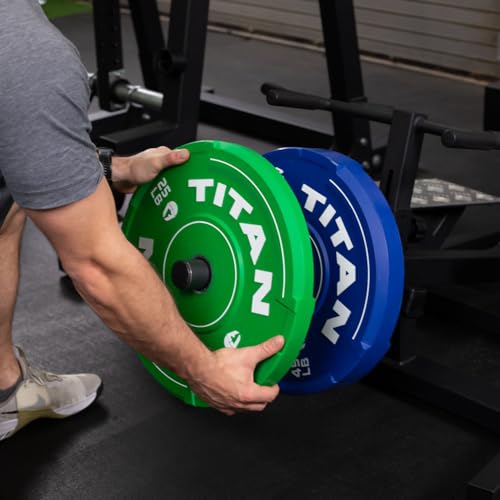 Image of Titan Fitness Plate-Loaded Standing T-Bar Row Machine, Adjustable Multi-Grip Handles, Fits Olympic Weight Plates, Multi-Joint Back Row Exercise Machine for Upper Body Strength
