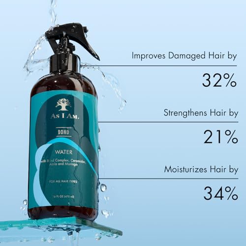 As I Am Bond Water- Rebuilds Bonds, Hydrates & Refreshes Curls 16oz, Off White, 475 ml (Pack of 1) - Image 2