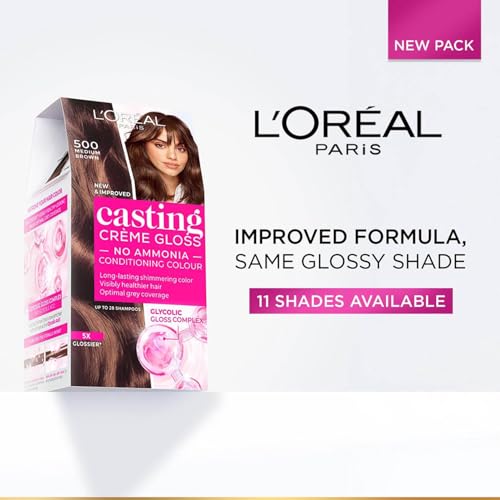 L'Oréal Paris Casting Crème Gloss Hair Color With Glycolic Gloss Complex | 5X Glossier Hair Color | Shade 360 - Black Cherry | 60g + 40ml + 60g