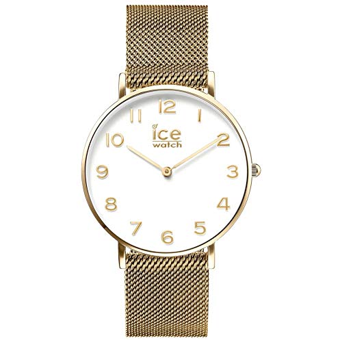 ICE-WATCH - 012705 - City Milanese - Montre Homme - Chronomètre - Cadran Blanc - Bracelet Acier Or
