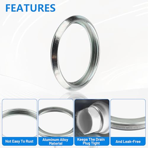 Image of 10pcs - 803916010 M16 Oil Pan Drain Plug Gasket 16mm Crush Washers Seal for Subaru Ascent BRZ XV Crosstrek Forester Outback Legacy WRX Impreza R Solterra, for Toyota 86 GR86, for Scion FR-S