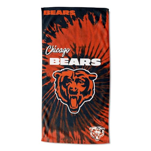 Image of Northwest NFL Chicago Bears Unisex-Adult Beach Towel, 30 inch x 60 inch, Psychedelic