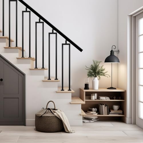 3er-Pack U-förmige Treppengeländer, 91 cmmit verstellbarer oberer Halterung für Treppen im Innenbereich, Geländer für Treppenhandläufe, Verandageländer und Außentreppen von LukLoy