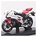 Modèle de Moto 1/18 pour Yamaha YZF R6 R1 Moto Super Sport Racing Diecasts Véhicules Jouets Motorbike Modèle pour Enfants Collection Maquette de Moto (Color : YZFR6 White)