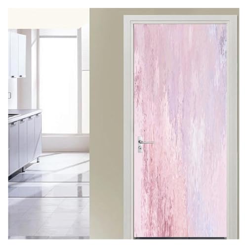 Sticker mural auto-adhésif PVC pour masquer une porte abîmée