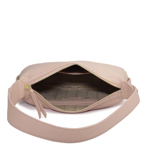 Image of Da Milano Women's Leather Shoulder Bag - Pink