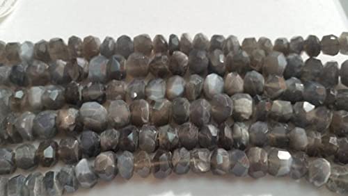 Pierre de lune grise 9mm LKBEADS en rondelles irrégulières haut de gamme