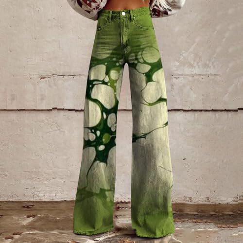 Baggy Pant for Women 2025 Summer Fashion Wide Leg Sweatpant Jeans Print Denim Vintage Pant 90s Y2K Streetwear2
