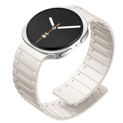 SNBLK Magnetic Band Compatible with Samsung Galaxy Watch 8 Band 40mm 44mm/Watch 8 Classic Band 46mm, No Gap One Click Magnet Silicone Sport Strap for Men Women Starlight Galaxy Watch 8/8 Cla