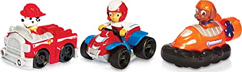 Paw Patrol Racers 3 Pack Vehicle Set, Ryder, Zuma, Marshall