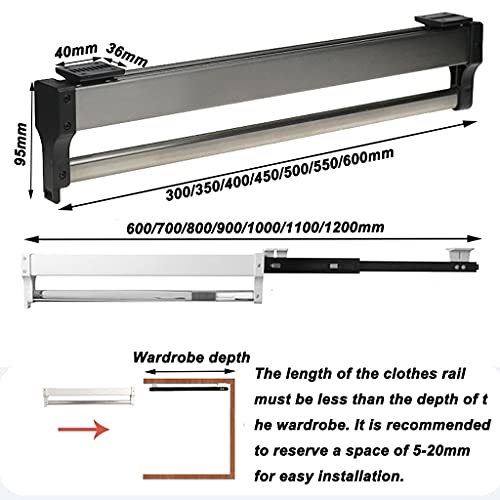 Tringle à vêtements extensible support de rangement pour penderie