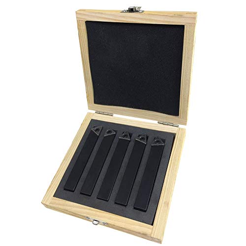 Anytime Tools 5 Piece 1/2" Lathe Indexable Carbide Insert Tool Bit Set - Thumbnail 4