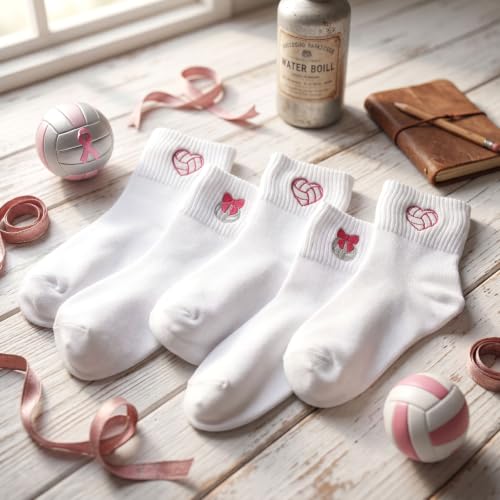 Image of Eurzom 10 Pairs Socks Womens Crew Elastic Ankle Length Cotton Socks Aesthetic Cute Lightweight Low Cut Gifts for Women