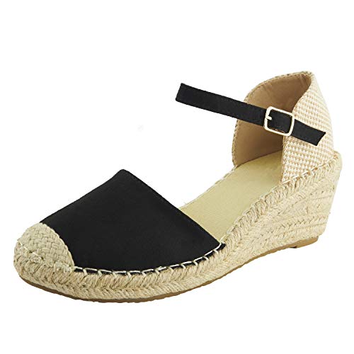 Sopily Scarpa Moda Espadrille Sandalo Elastico