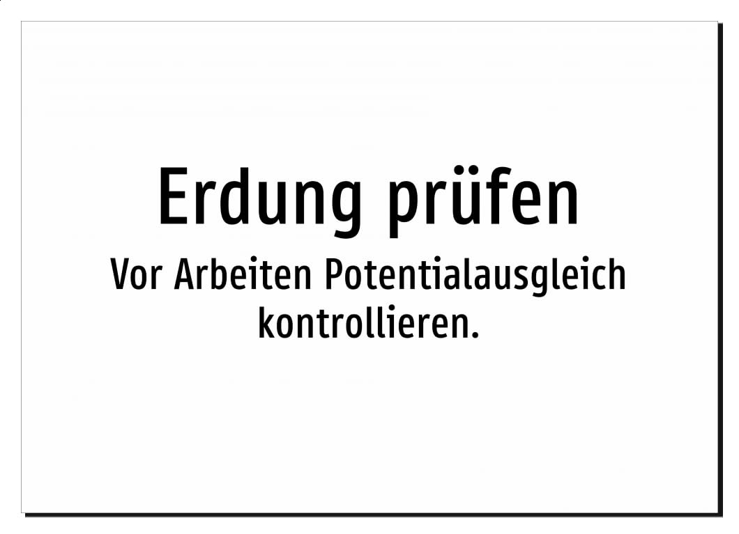 40786-DE-T-13 | Erdung prüfen - Vor Arbeiten Potentialausgleich