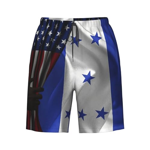 Mexico Flag Men's Swim Trunks Quick Dry Swimming Trunks Beach Shorts with Mesh Lining—203