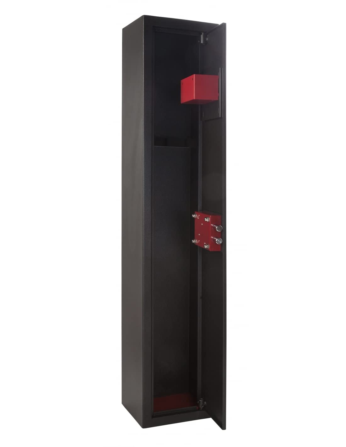 THIRARD - Armoire à Fusils Durban - Sécurisée - Acier - Capacité 3 Fusils et Coffret Munitions - Verrouillage Par Clé - 2 Pênes de Ø18 mm - 1255 x 245 x 205 mm - Gris