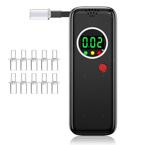 Professional Breathalyzer Alcohol Tester with 10 Mouthpieces