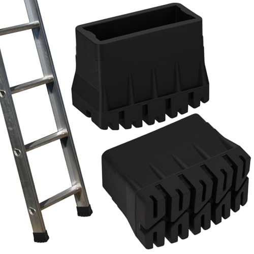 Embout Pied Escabeau Patin Echelle Pieds Caoutchouc Escabeau Capuchons de Pied D'échelle en Caoutchouc pour Échelles Droites - Résistants aux Températures...