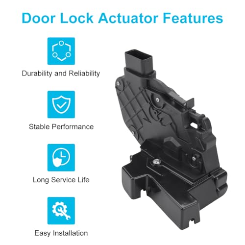Image of Front Left Driver Side Door Lock Latch Actuator Assembly Compatible with Land Rover LR2 LR3 LR4 Range Rover Evoque Range Rover Sport Door Latch Assembly Replacement for LR091527