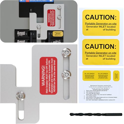 Generator Interlock Kit Compatible with Eaton Cutler Hammer BR Series 150 & 200 Amp Panels 1 1/4-1 7/16 Inch Spacing Between Main Breaker and Branch Breaker Professional Interlock Kit
