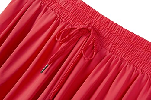 Image of 2 in 1 Flowy Running Shorts for Women Gym Yoga Athletic Womens Workout Biker Spandex Lounge Sweat Skirt Summer