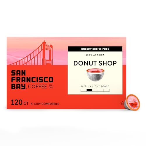 Image of San Francisco Bay K-Cup Coffee Pods, Donut Shop (120 ct), Medium-Light Roast, Commercially Compostable Single-Serve Coffee Pods