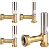 4-Pack HeSun Angle Water Hammer Arrestor for Washing Machine, 3/4" GHT Male x 3/4" GHT Female Connection, Stainless Steel Hammer Arrestor, Reduce Laundry Washer Knock NoiseHAMMER018-4