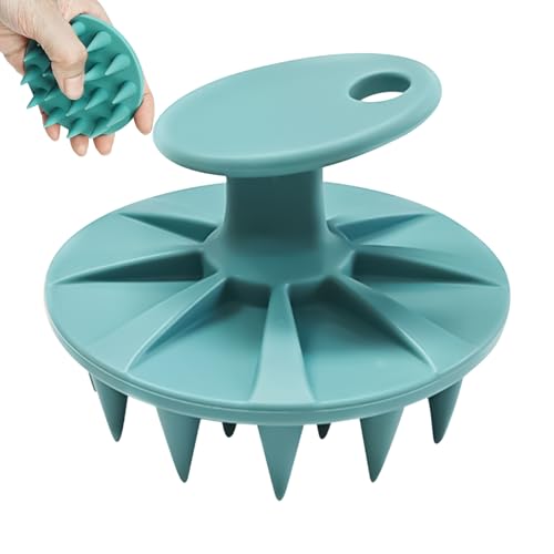 Exfoliante para el cuero cabelludo, cepillo de masaje de cabeza de silicona para limpieza profunda - masajeador de cuero cabelludo para mujeres hombres ducha casa salón viaje