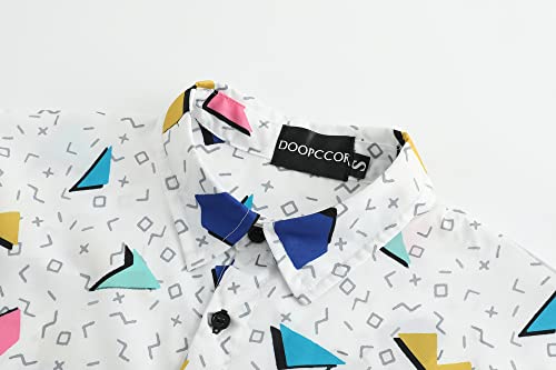 80S 90S Shirts For Men Hawaiian Shirt Short Sleeves Printed Button Down Summer Beach Disco Shirt-9-S #TOP2